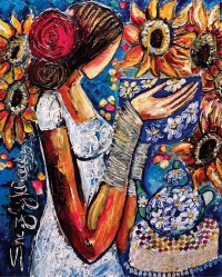 Shazly Khan, My Vintage Cup Of Tea And Teapot!., 24 x 30 Inch, Acrylic on Canvas, Figurative Paintings, AC-SZK-080